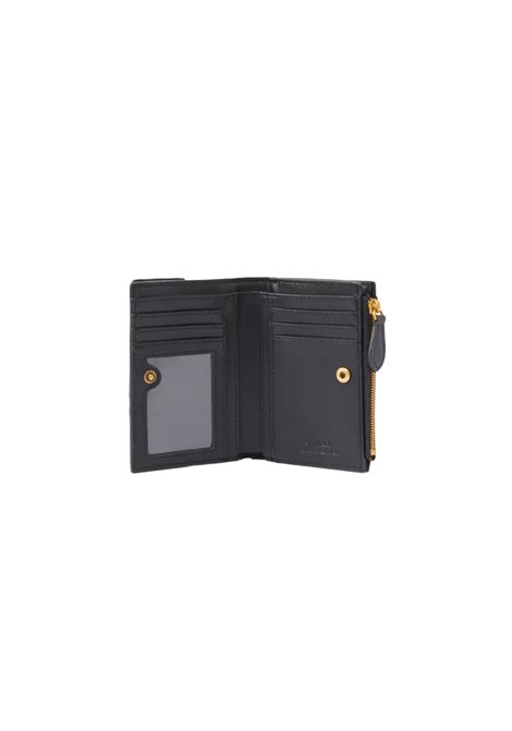 Portafoglio Pinko donna Compact Wallet 103612 A0F1 Nero pelle rettangolare texture portamonete bottone PINKO | Portafogli | 103612 A0F1Z99Q